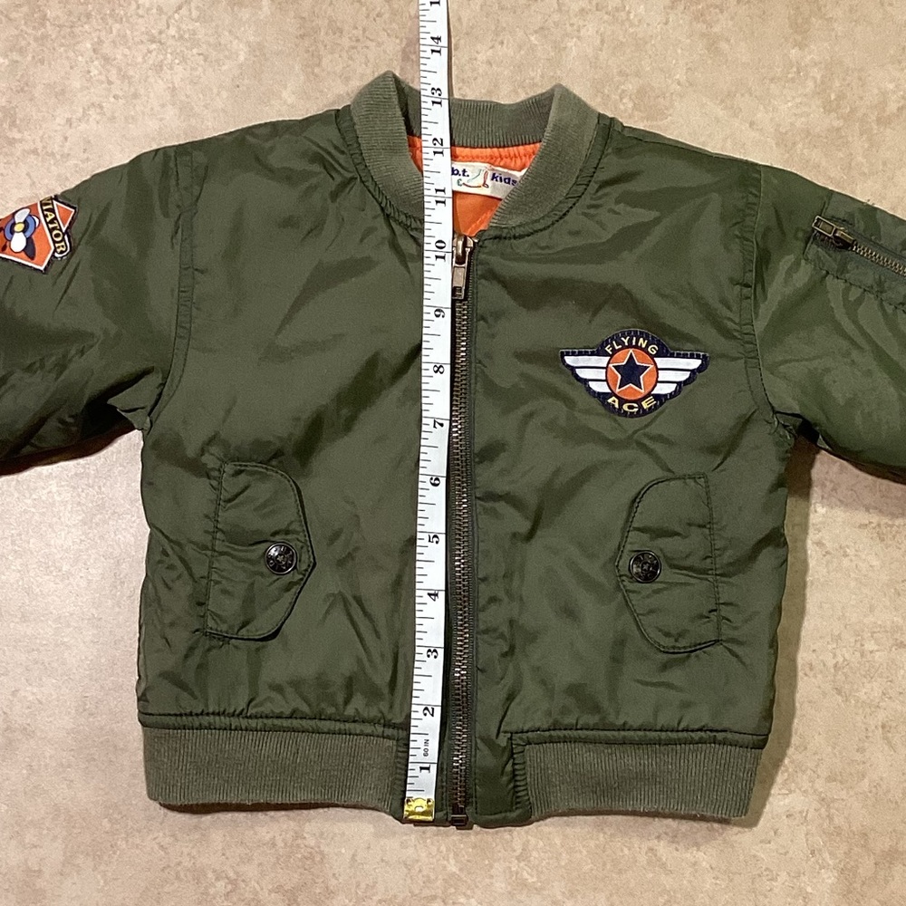 Army Green Bomber Jacket Kids Size 3 to 6 Months - Picture 7 of 11